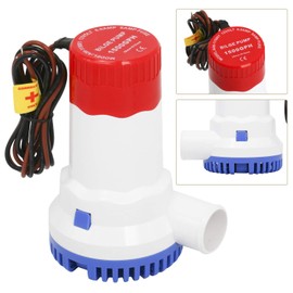 Amarine Made 1500GPH 12v Boat Bilge Pump Marine Plumbing Electric Bilge Pump with Float Switch-29mm ID Hose Low Noise