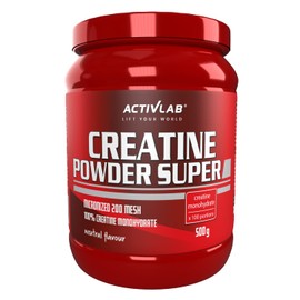 Activlab Creatine Super Powder 500g, Kreatin Monohydrat 5000 mg | 83 Portionen | Pulver | Bodybuilding, Fitness, Cross-Fit, Powerlifting, Neutral