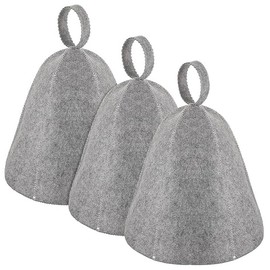 3 Pcs Sauna Hat,Sauna Hats for Men Women,Wool Sauna Hats Sauna Shower Use Caps, Vaporarium Hat,Sauna Wool Cap Russian Banya,Steam Bath Shower Sauna Accessories Universal for Women Men (B)