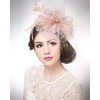 Bniksok Blush Pink Fascinator for Women Tea Party