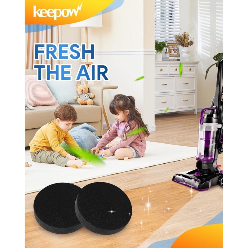KEEPOW Vacuum Filter for Bissell Powerlifter/CleanView Swivel Rewind Pet Vacuum