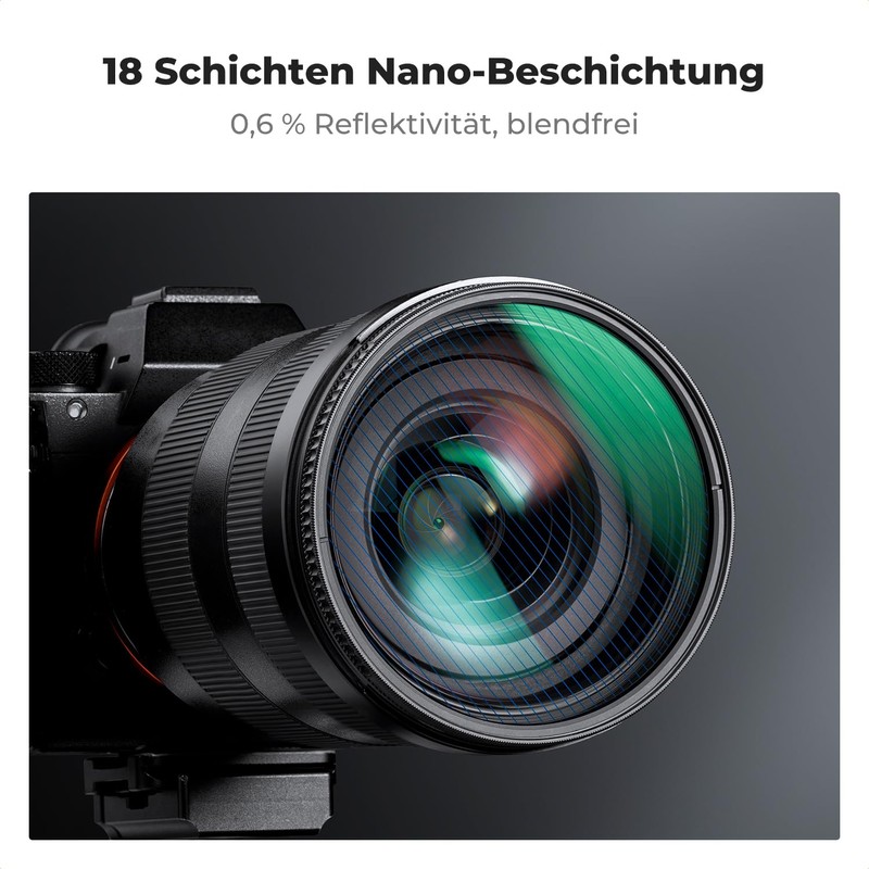 K&F Concept Nano-K Series Blue Streak Anamorphic Effect Filter 62
