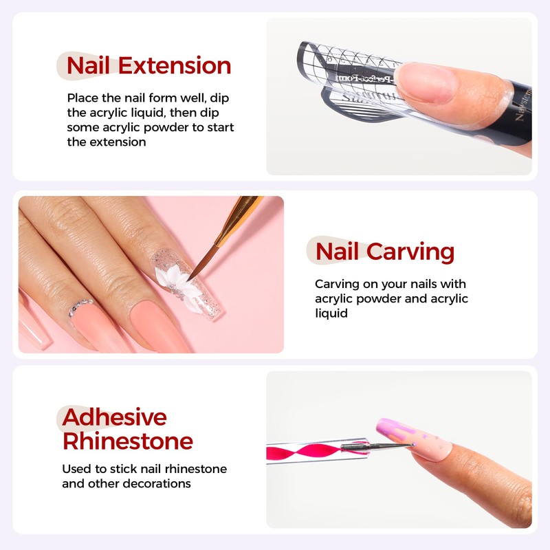 VANSISOS Acrylic Nail Kit for Beginner: Complete Set with 24