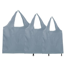 FAVORTALK Reusable Shopping Bags - Folding Bags 3 Pcs Portable Washable Solid Color Water Resistant Grocery Foldaway Shopper Bags for Women Men D24513
