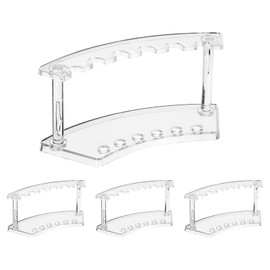 sourcing map 2 Pack Plastic Pen Holder, 6-Slot Acrylic Pen Display Stand, Eyebrow Pen Rack, Makeup Brush Organizer for Office Home Store（Vertical Clear）