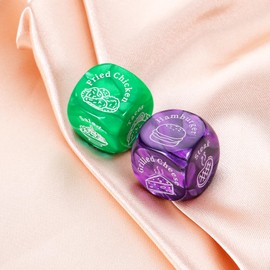 2Pcs Valentines Day Gifts for Him Her Food Dice Gift Exchange Dice Valentines Day Gifts Iron 6 Anniversary Iron Gifts 6 Year Iron Christmas Stocking Stuffers Food Decision Dice Gifts for Her Him
