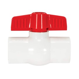 EZ-FLO 20113, White Quarter-Turn Handle Schedule 40 PVC Ball Valve, 3/4 inch