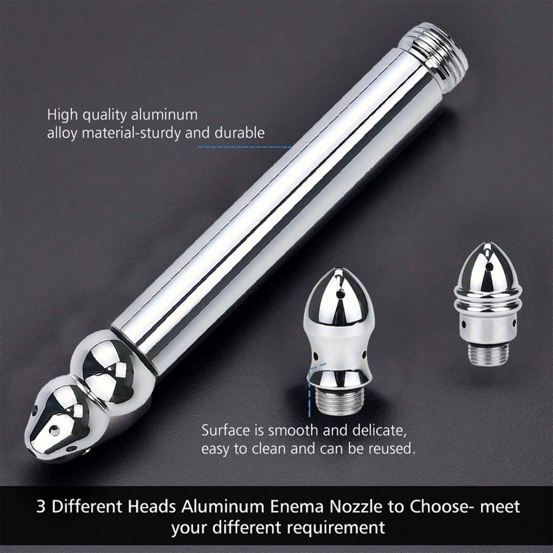 Aluminium Shower Set Shower Wash System, 3-Piece Aluminium Enema Set