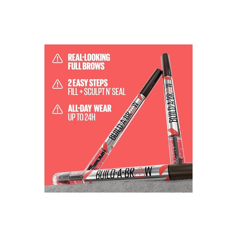 Maybelline Build-A-Brow 2-in-1 Brow Pen and Sealing Eyebrow Gel, Eyebrow