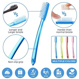 Cepillo de dientes extra duro y firme, cepillo de dientes de cabeza completa, cepillo de dientes manual para limpiar manchas de dientes, blanqueamiento de dientes (24)