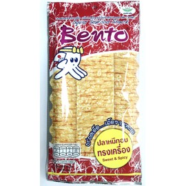5 X 20g. Bento Squid Seafood Snack Sweet Spicy Flavor Thai Food Delicious