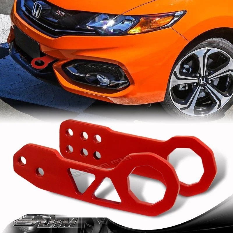 DTM JDM Red Front + Rear 2" Anodized Billet Aluminum