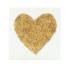 UK Greetings Valentine's Day Card for Him/Her - Gold Heart Design