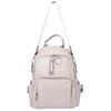 Womens Real Leather Fashion Backpack Casual Style Eliza (Grey)