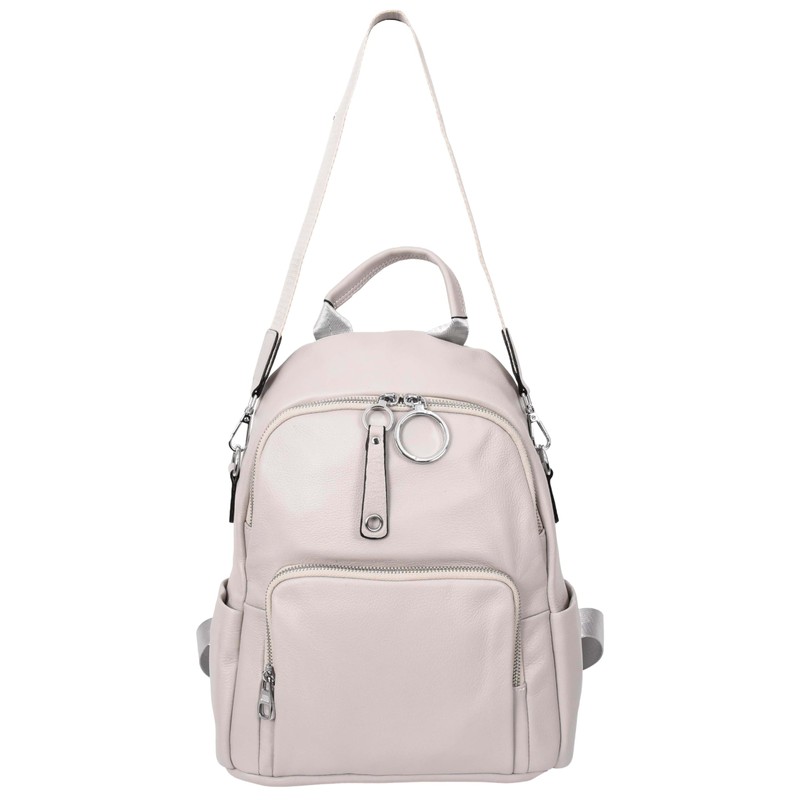 Womens Real Leather Fashion Backpack Casual Style Eliza (Grey)