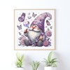 Tontut Diamond Art Painting Kit, Gnome with Purple Hat Surrounded