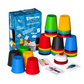 Pairez Toys Quick Stacking Cups Game for Kids - Classic Matching Speed Cup With 24 Cards & 30 Cups - Parent-Child Interactive Family Game for Party or Travel
