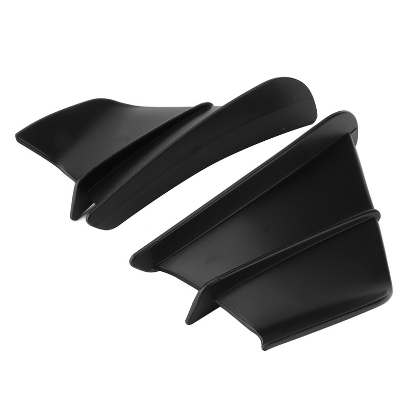 1 Pair Motorcycle Front Winglet Aerodynamic Wing Universal Black Replacement