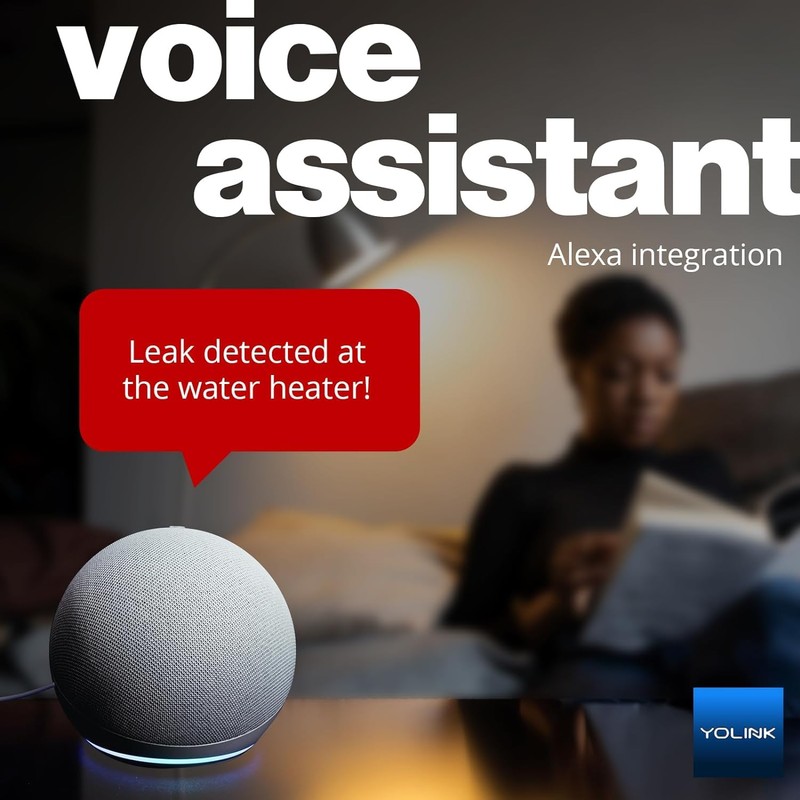 Water Leak Sensor 4 with 105dB Audio Alarm 3-Pack, SMS/Text,
