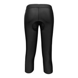 Topeter Kids Biking Short Pants, 3D Padded Cycling Riding Road Tights, Capris Leggings with Knee Pads XL Black