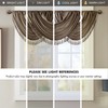 Madison Park Elena Waterfall Embellished Rod Pocket Valance, Faux Silk