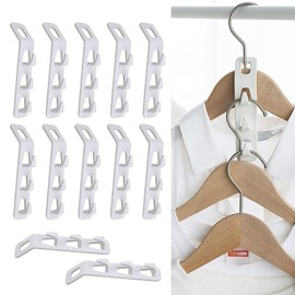 Silars Clothes Hanger Connecting Hooks, Pack of 12 Hooks for Hangers, Cascading Stacked Hangers Hooks for Clothes Organiser Cupboard