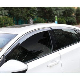 VESUL Tape on Window Deflector Rain Guard Compatible with Honda Accord 2018-2022 10th Gen LX EX-L Sport Touring Vent Visor Shield Cover Sun Vent Shade with 304 Stainless Steel Trim