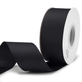 Humphrey's Craft 1-1/2 Inch Black Grosgrain Ribbon - 25 Yards Variety of Color and Size for Crafts DIY Gift Wrapping Making Hair Bows Decoration Wedding Scrapbooking.