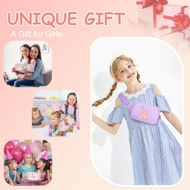 ONETOALL Crossbody Bags for Teenagers, Initial Bumbags for Kids, Gifts for 7 8 9 10 Year Old Girls, Waist Bag & Fanny Pack with Key's Chain