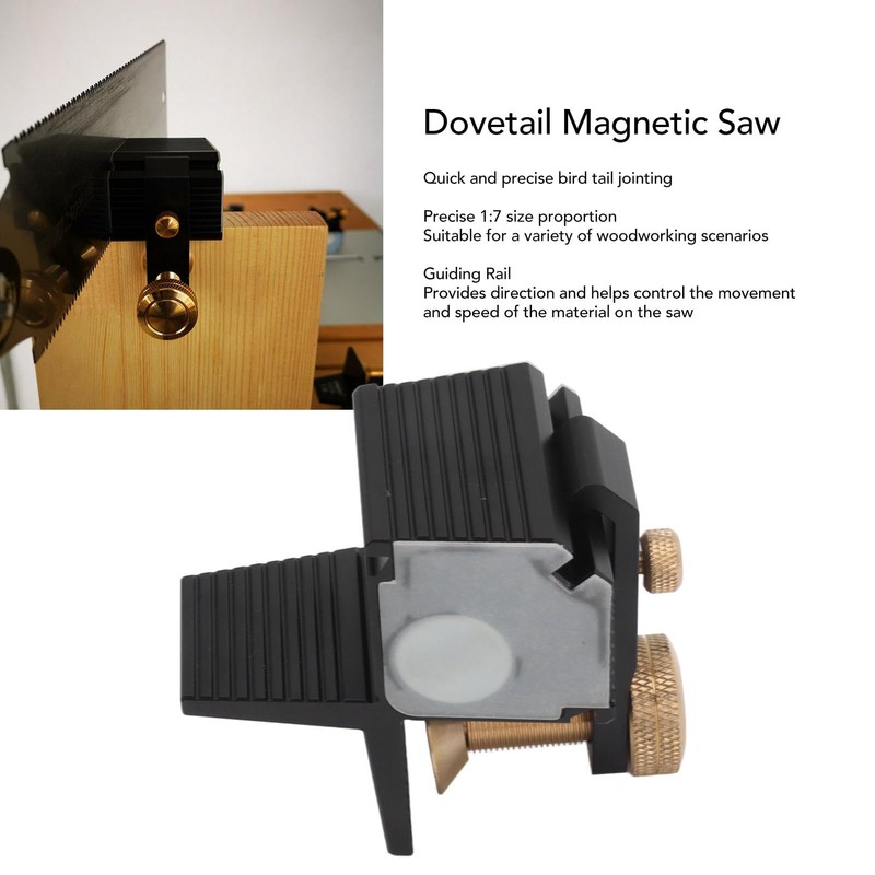 Dovetail Guide Gauge Magnetic Saw, Woodworking Dovetail Magnetic Saw 1:7