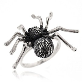 Sovats Spider Ring For Women 925 Sterling Silver Oxidized Surface - Simple, Stylish &Trendy Nickel Free Ring, Size 60