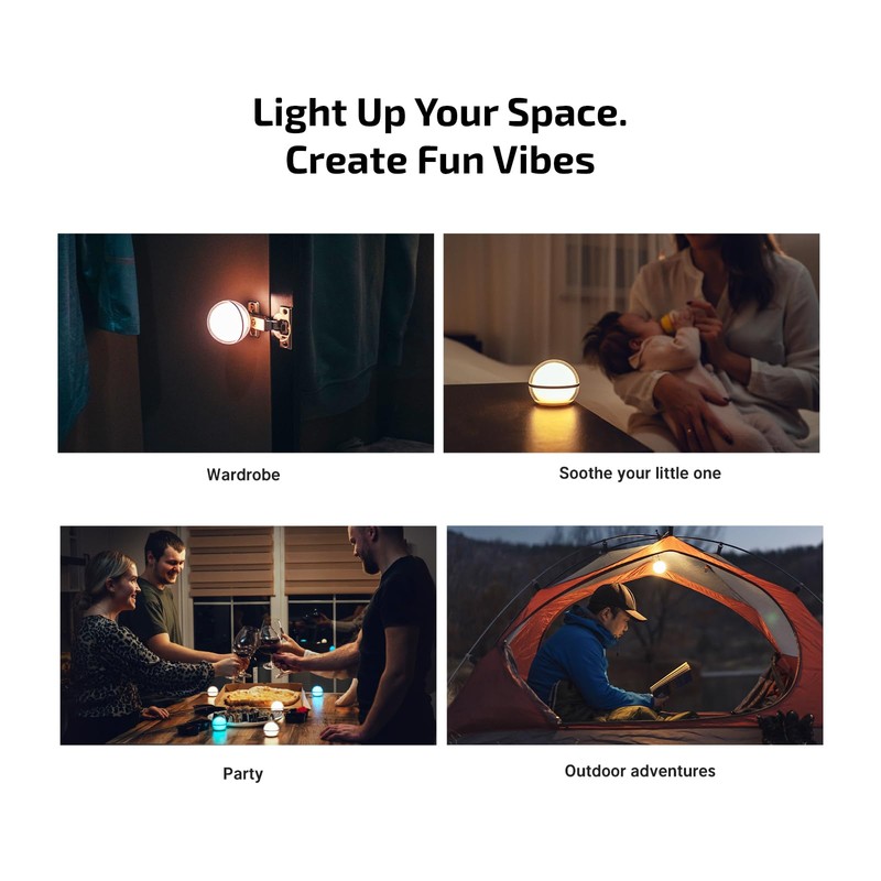 OLIGHT Sphere 75 Lumens Night Light 360-degree Light-Emitting Surface Kids-Friendly