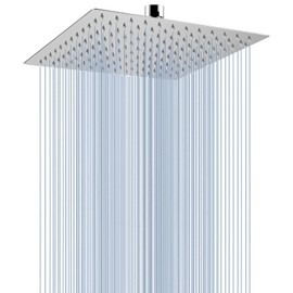 Voolan Rain Shower head, High Pressure Shower Head Made of 304 Stainless Steel, Relaxed Shower Experience Even at Low Water Flow and Pressure (10" Chrome)