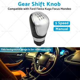 MAX COOL 5-Speed Manual Gear Shift Knob Replacement Silver Suitable for Ford Fiesta MK2 C-max 2008-2013