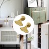 MOROBOR 2Pack Ginkgo Leaf Shape Knob Handles, Gold Drop Pendant