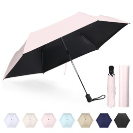 Parasol, Ultra Lightweight, 6.3 - 6.7 oz (185 - 195 g), UV Reduction, 100% One-Touch Automatic Opening/Closing, Full Light Blocking, Heat Blocking, Folding Umbrella, For Both Sunny and Rainy Weather,