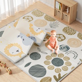 MLoong Baby Play Mat for Floor,59x71x0.4inch Playmat for Baby with Carry Bag, Foldable Play Mat,Kids Foam Play Mat,Waterproof Carlwing Mat for Baby,Large Infant Playmat,Indoor&outdoor Playing Mat