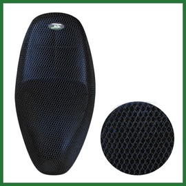 Motoforti XL Heat Resistant Breathable Saddle 3D Mesh Cover Black Blue Long-lasting
