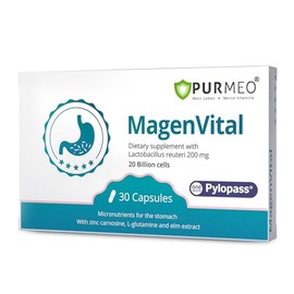 Purmeo Tratamiento alternativo de alta potencia 5 en 1 para H. Pylori. 1 por día, alivia el reflujo ácido, la acidez estomacal, el reflujo gastroesofágico y repara el estómago. Con Pylopass y probióticos