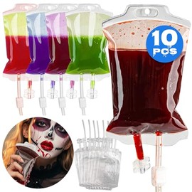 RAINFLOW - Bolsas de sangre de Halloween para bebidas, bolsas de sangre de Halloween, suministros para fiestas, bolsa de sangre de Halloween, bolsa de