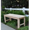 Shine Company Outdoor Wooden Backless Patio Garden Bench, 4 Ft,