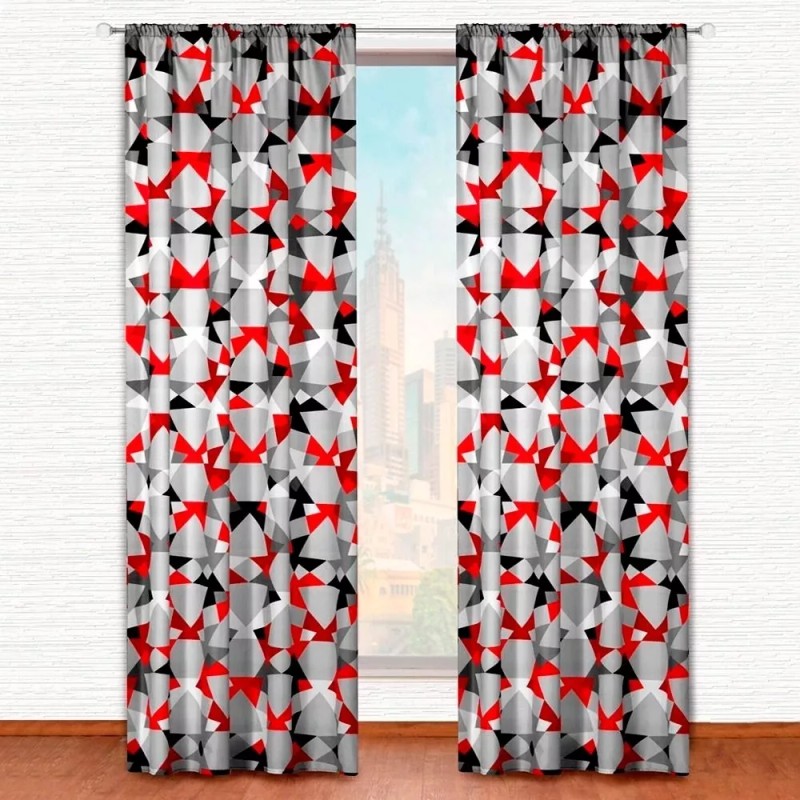 Elefantito Cortinas Kiev 2 Paneles De 1.30 X 2.20 Negro