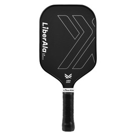 ‌LiberAla Pro Pickleball Paddles, Raw Carbon Fiber Surface Pickleball Paddle, 2 Overgrip, 16mm PP Honeycomb Core, USAPA Approved Strong Spin & Consistency, Lightweight Control/Speed/Power Models
