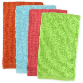 DII Basic Barmop Collection Kitchen, Dishtowel Set, Bright 4 Count