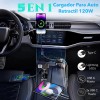 5en1 Cargador Para Auto Retráctil 120w Carga Rápida De Coche