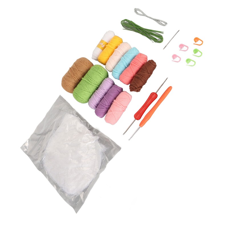 Crochet Starter Kit Educational Colorful DIY Craft Supplies Crochet Potted