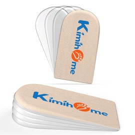 Heel Lift Inserts for Women Men - Kimihome Adjustable Gel Orthopedic Shoe Lifts Heel Cushion Pads for Heel Pain, Uneven Legs Leg Length Discrepancies Height Increase Insole (4 Layers, Size S)