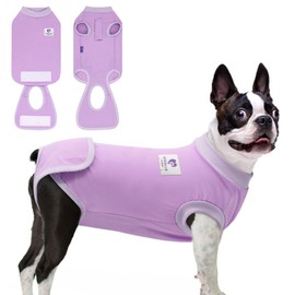 cyeollo Dog Surgery Recovery Suit Soft Breathable Female Male Pet Bodysuit for Spay, Neuter, Surgical Recovery Shirt for Small Medium Large Dogs, Purple, L