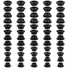 Pack of 60 Round Rubber Grommets, Cable Grommet, Rubber Plugs, Electrical Conductor Seal Ring, Waterproof Cable Grommets, Rubber Grommets Wire Sealing Ring, 10 x 12 / 12 x 14 / 14 x 17 mm for Wires