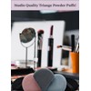 Velvet Duo Soft Reusable Triangle Makeup Powder Puffs 2pcs (Soft
